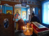 Божественная литургия в колонии-поселении №133