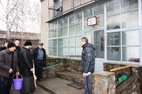 Литургия и Великое освящения воды в Днепропетровской ИК-89
