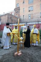 открытие Храма в честь Свт.Луки  освящение молитвенной комнаты и освящение места под новый храм на честь Преподобных отцов Киево-Печерских